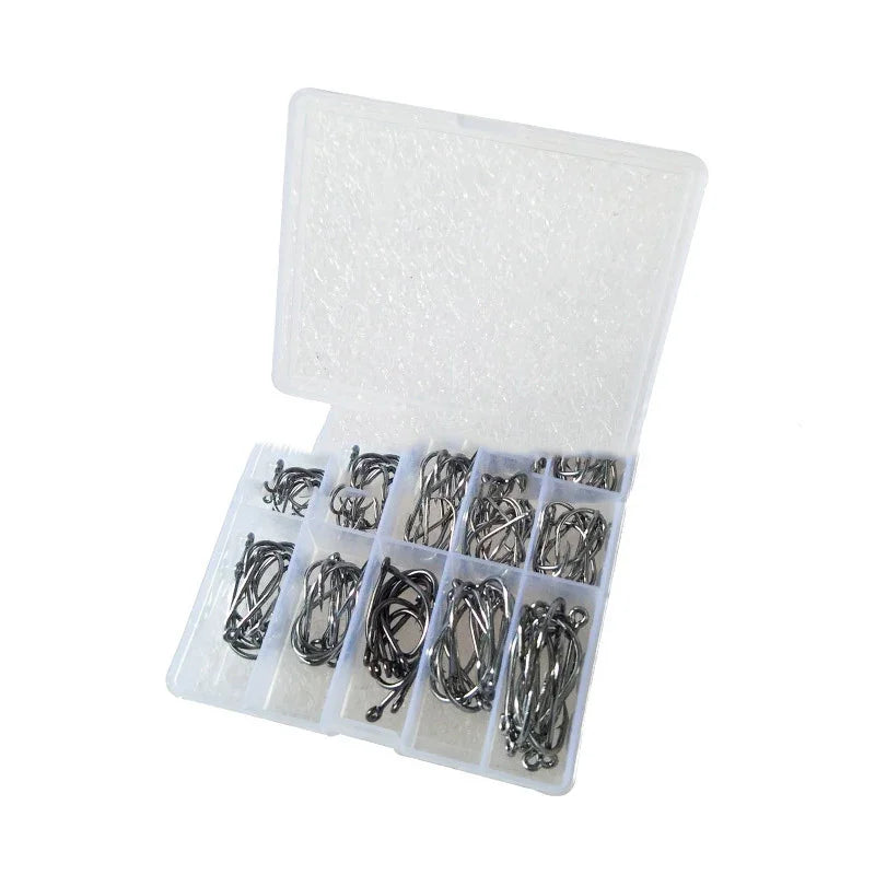 Boxed Fish Hook 100 Pieces Of Tube With Ise Ni 3-12 Barbed Hook, Holed Gold And Black Small Accessories EX-STOCK Canada