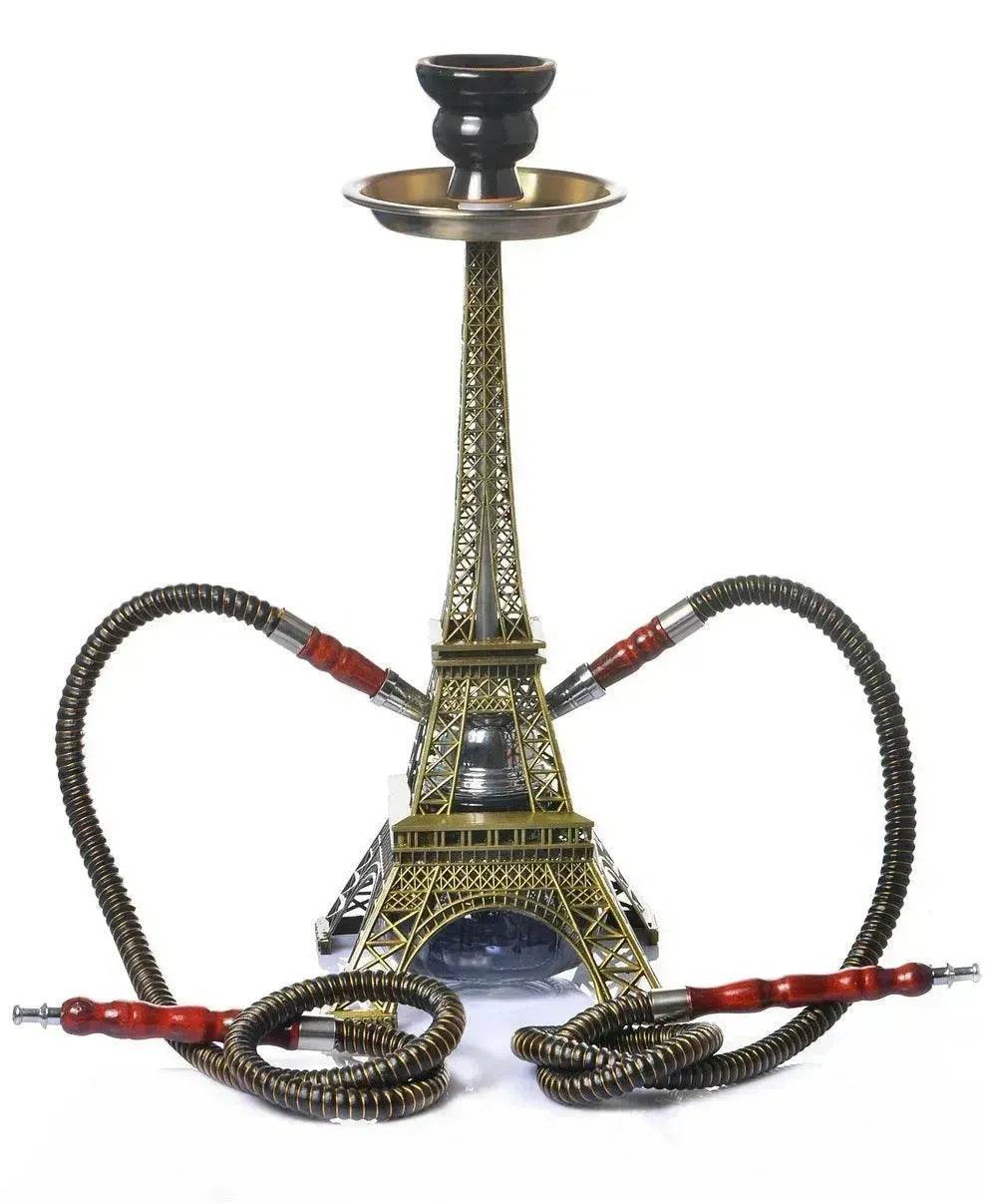 Eiffel Tower Arabian Shisha Double Pipe Hookah Set - EX-STOCK Canada
