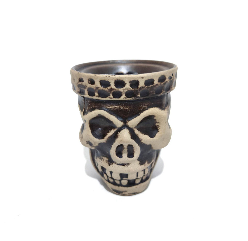 Arabic Hookah Accessories Large Animal Skull Pattern Ceramic Smoke Pot - EX-STOCK Canada