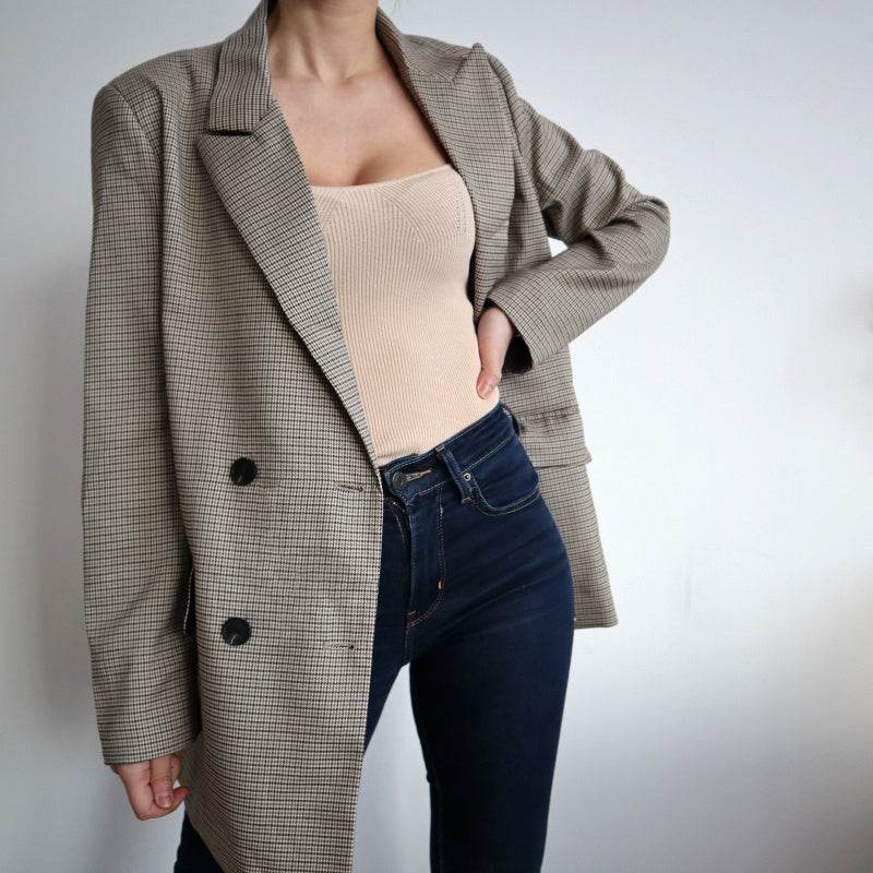 Spring Blazer Women Double Breasted Oversized jacket - EX-STOCK Canada