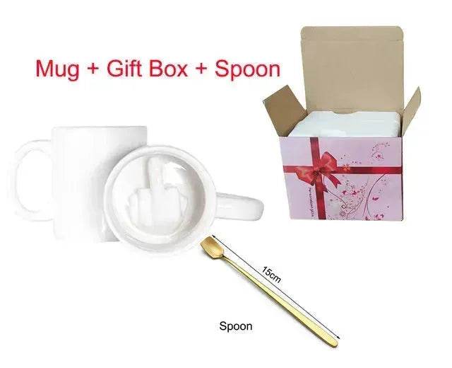 Character Ceramic Middle Finger Cup Coffee Cup With Middle Finger Up - EX-STOCK Canada