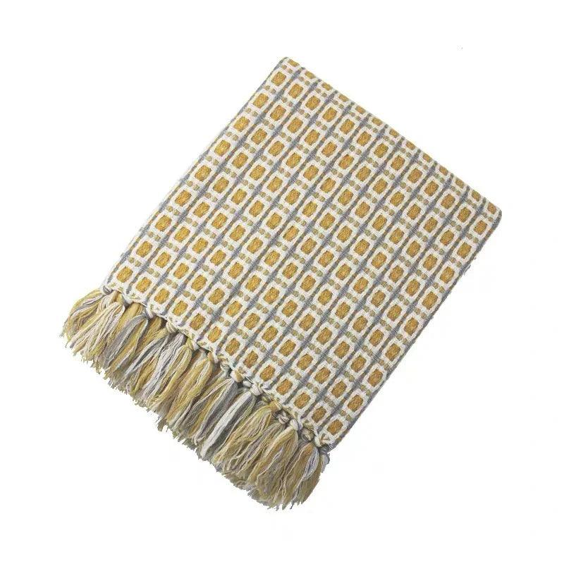 Housse de canapé, couverture, couverture tricotée avec pampilles, couverture pour sieste individuelle, lot de couverturesEX-STOCK Canada