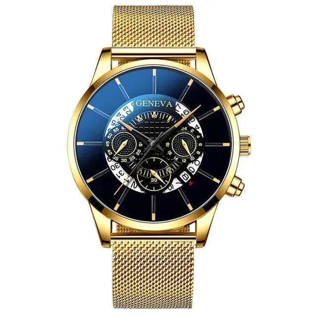 Mesh Strap Quartz Watch Alloy Business Calendar Men's Watch - EX-STOCK Canada