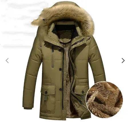 Thick Parka Men Winter Jacket Faux Fur Hoodie Collar - EX-STOCK Canada