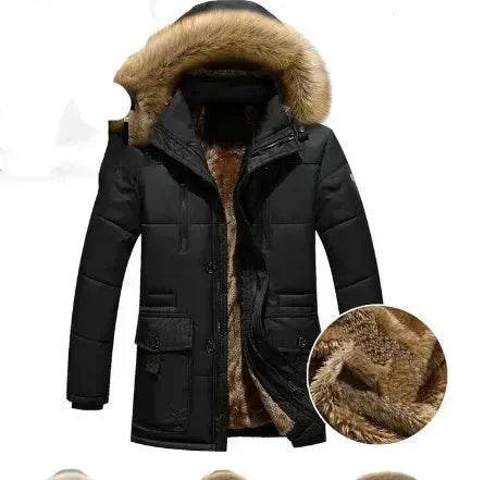 Thick Parka Men Winter Jacket Faux Fur Hoodie Collar - EX-STOCK Canada
