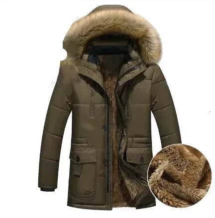Thick Parka Men Winter Jacket Faux Fur Hoodie Collar - EX-STOCK Canada
