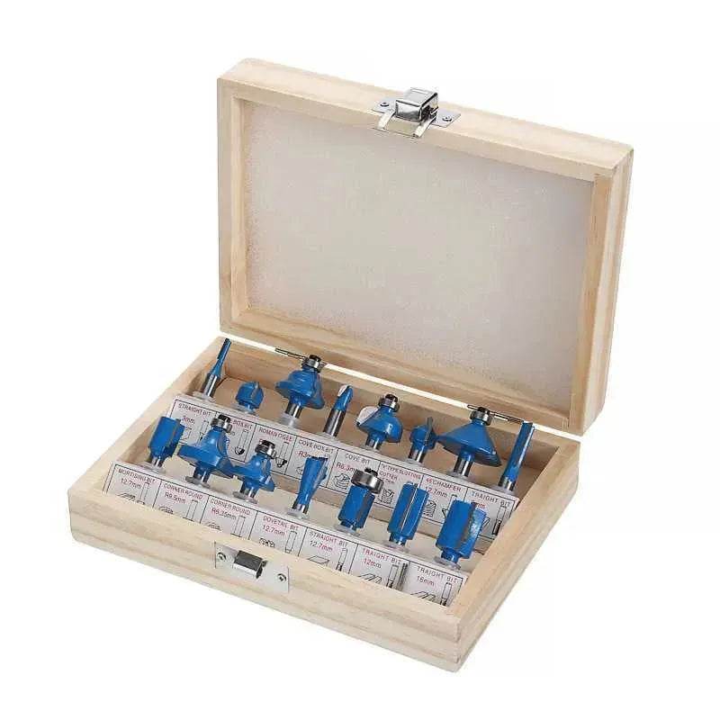 15 pcs Trimming Milling Cutter Set Woodworking Milling Router Bits - EX-STOCK Canada