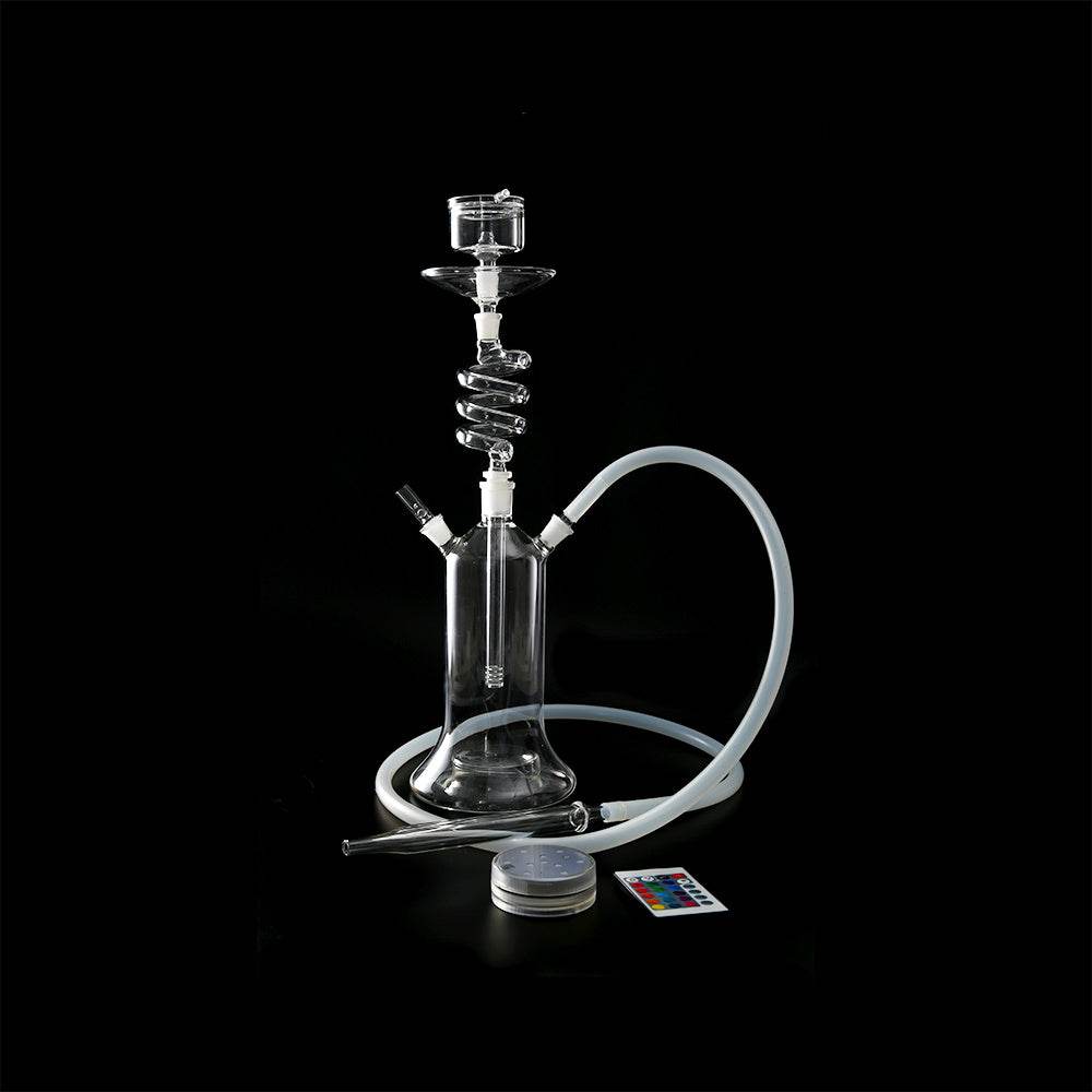 European and American LED Rotating Glass Hookah - EX-STOCK Canada