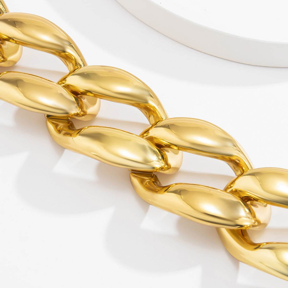 Unique Big Chunky Chain Anklet Women Fashion Gold Color Lock Charm Ankle Rock Twisted Acrylic Female Anklet - EX-STOCK Canada