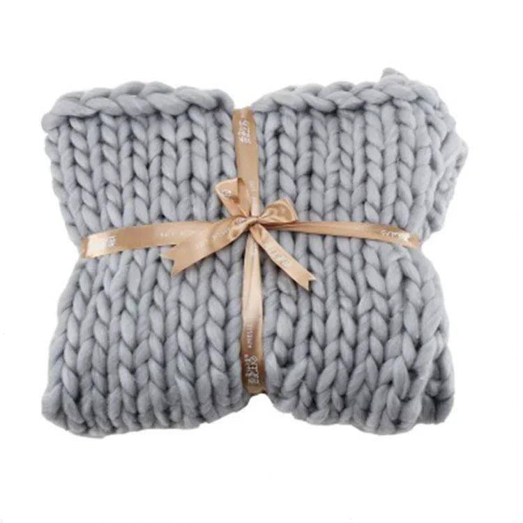 Coarse Wool Blanket Cover Blanket Wool Hand-woven Iceland Blanket Acrylic Blanket Wholesale EX-STOCK Canada