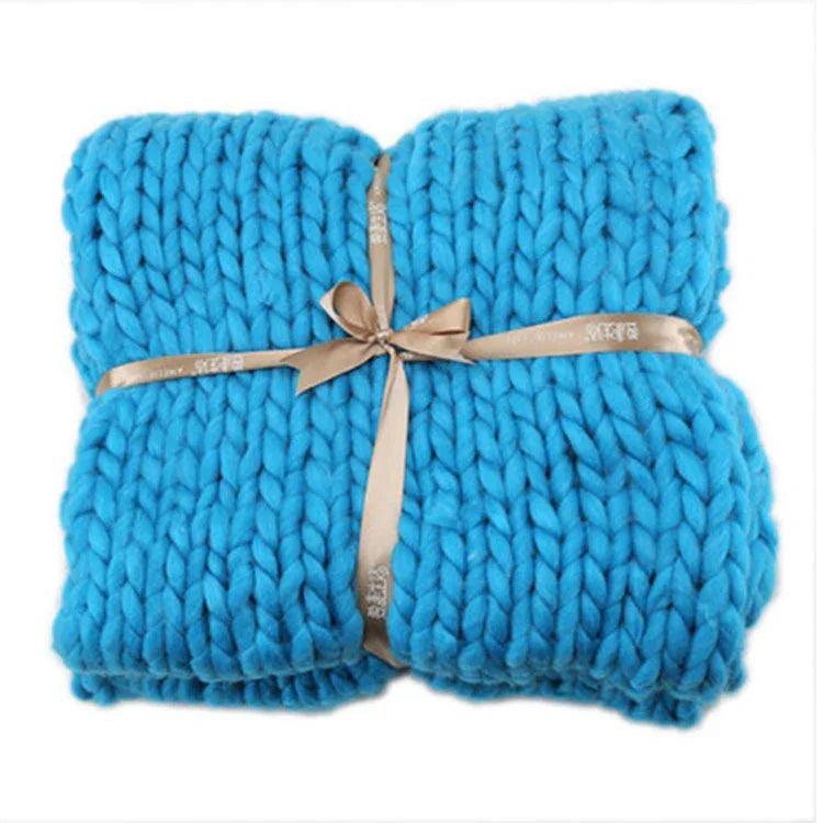 Coarse Wool Blanket Cover Blanket Wool Hand-woven Iceland Blanket Acrylic Blanket Wholesale EX-STOCK Canada
