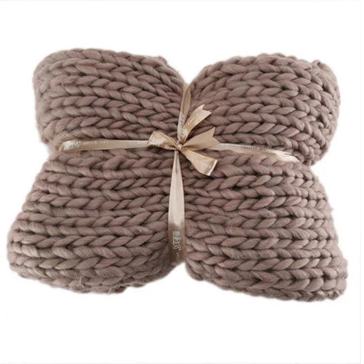 Coarse Wool Blanket Cover Blanket Wool Hand-woven Iceland Blanket Acrylic Blanket Wholesale EX-STOCK Canada