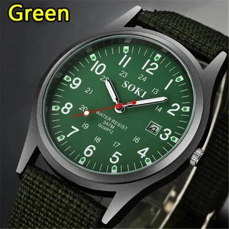 Men's Luminous Quartz Watch Sports Date Display Clock Casual Fashion Gift Watch Student Sports Watch - EX-STOCK Canada