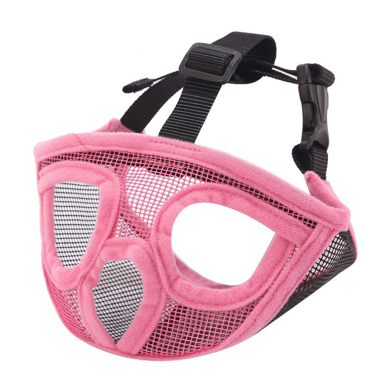 Breathable Dog Muzzle for Flat-Faced Breeds – 9 Styles, Sizes XXS to L pink