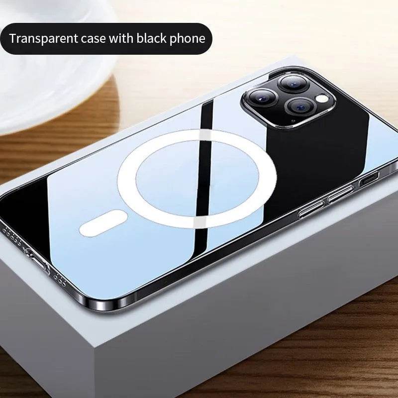 12 Magnetic Phone Case Anti-drop Transparent Protective Cover - EX-STOCK Canada