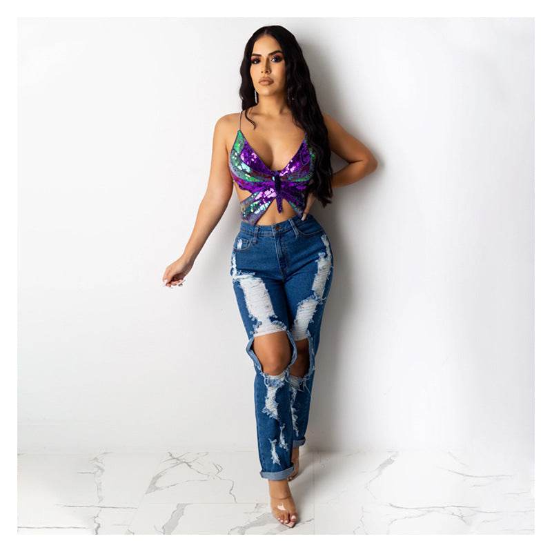 Crop Top Women Summer sleeveless Backless Tops Vintage Tank Top - EX-STOCK Canada