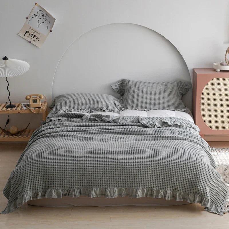 Plaids Japonais en Gaufre pour Lit et Canapé, Plaids en Coton pour Enfants et Adultes, Couverture d'Été pour Climatisation, Jeté de LitEX-STOCK Canada