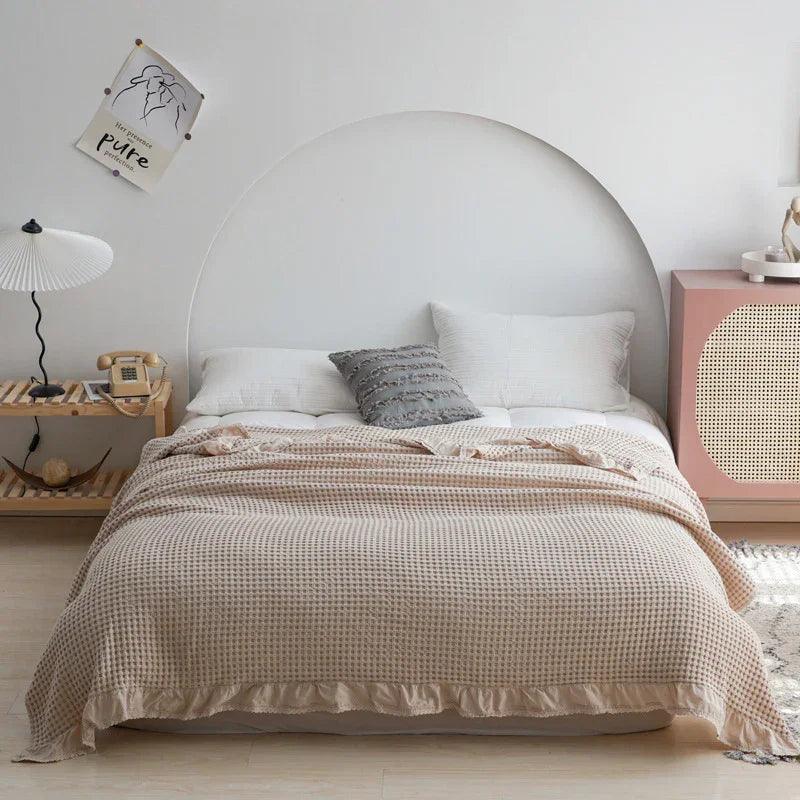 Plaids Japonais en Gaufre pour Lit et Canapé, Plaids en Coton pour Enfants et Adultes, Couverture d'Été pour Climatisation, Jeté de LitEX-STOCK Canada