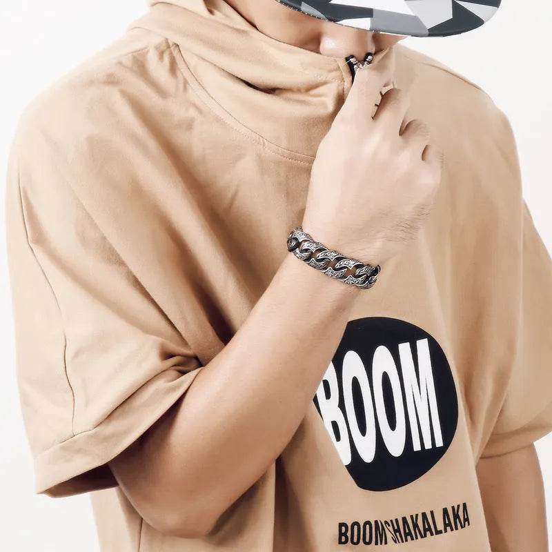 Link Chain Bracelet Punk Stainless Steel - EX-STOCK Canada