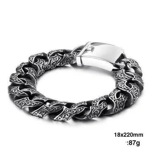 Link Chain Bracelet Punk Stainless Steel - EX-STOCK Canada