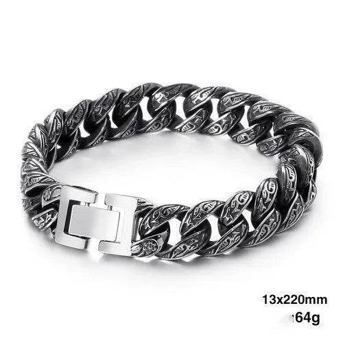 Link Chain Bracelet Punk Stainless Steel - EX-STOCK Canada