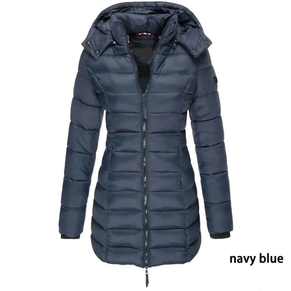 Mid-length Winter Slim-fit Cotton Padded Quilted Puffer Jacket for women - EX-STOCK Canada