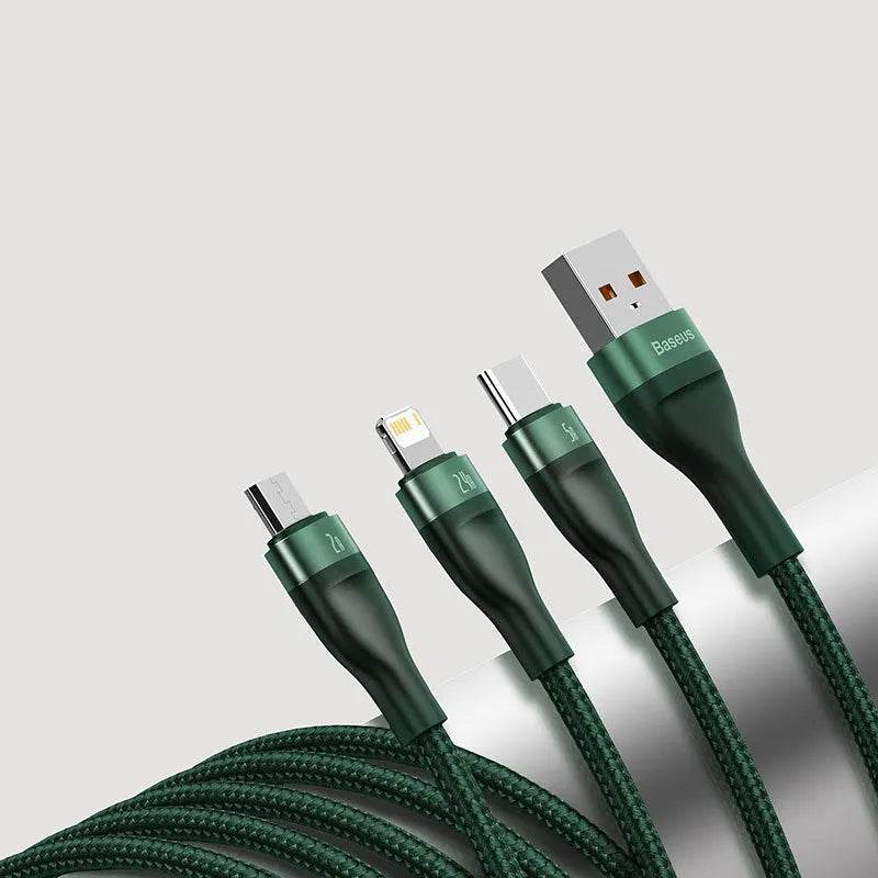 Fast Charging Data Cable USB Three-port Mobile Phone Charging Cable - EX-STOCK Canada