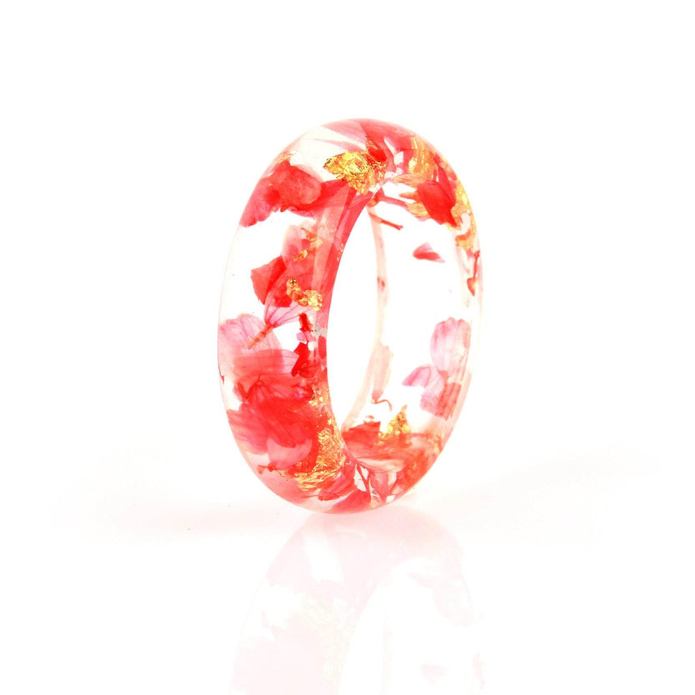 Dried flower resin ring - EX-STOCK Canada