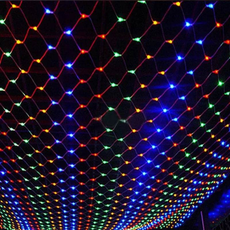 Christmas led lights string lights outdoor waterproof fishnet lights full of stars paved holiday lights wedding ins decorative lights - EX-STOCK Canada