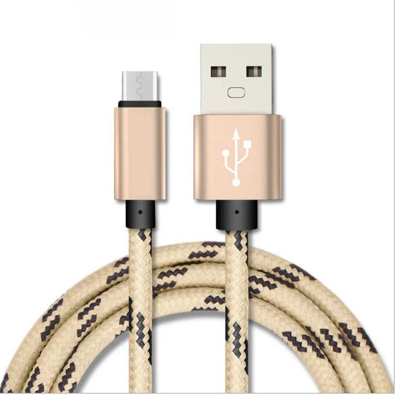 Nylon Braided Lattice Resistant Mobile Phone Data Cable Charging Cable - EX-STOCK Canada