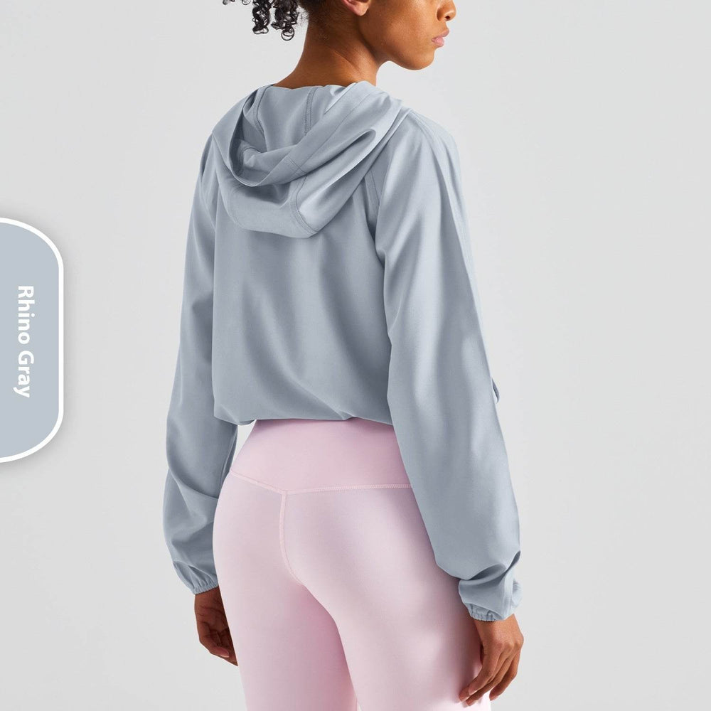 Women's Half Zipper Drawstring Workout Hoodie Athleisure Gym Hoodie - EX-STOCK Canada