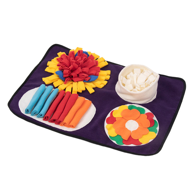 حصيرة البحث عن الطعام التفاعلية للكلاب على طراز المهرجان الإيطالي، تشجع مهارات البحث الطبيعي عن الطعام، متينة وقابلة للغسل في الغسالة، مناسبة للكلاب الكبيرة والمتوسطة والصغيرة