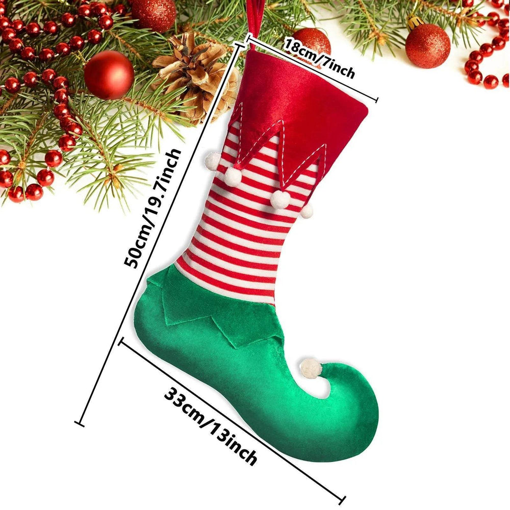 Christmas Decorations Elf Christmas Stockings Gift Bag - EX-STOCK Canada