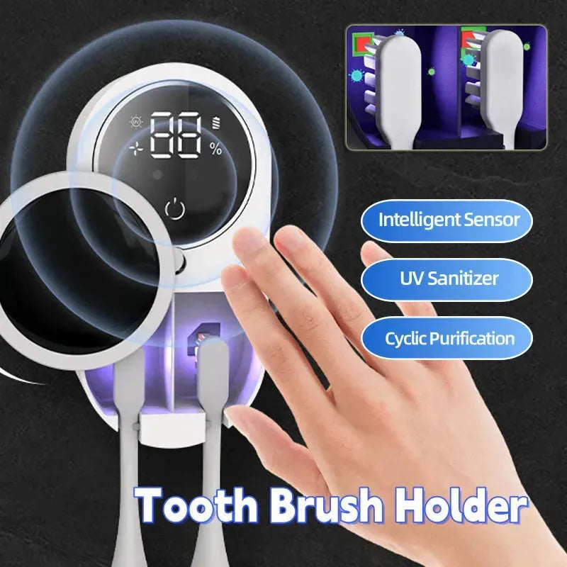 Tooth Brush Holder Sanitizer Uv Toothbrush Sanitizer Toothpaste Accessories Portable Toothbrush Sterilizer Portable Disinfectant - EX-STOCK CANADA