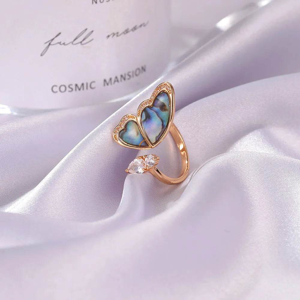 Ladies Fashion Seashell Wing Zircon Jewelry Ring for women - EX-STOCK Canada