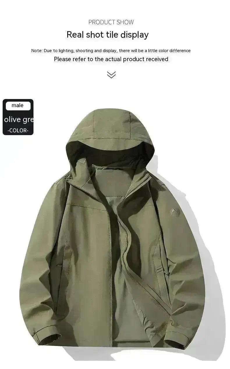 Plus Size Shell Jacket Windproof Waterproof Mountaineering Suit Coat