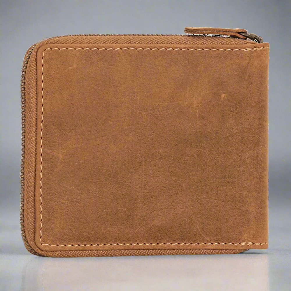 Cartera MET Hunter de cuero con cremalleraEX-STOCK Canada