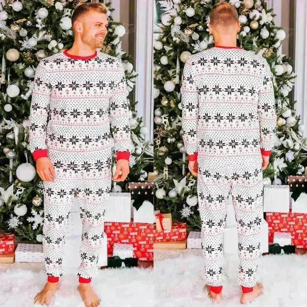 Polyester Black And White Contrast Color Christmas New Parent-Child Women's Casual Suit - EX-STOCK CANADA