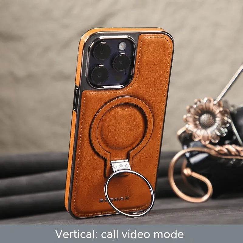 Luxury Magnetic Bracket Phone Case Business Drop-resistant Leather Case - EX-STOCK Canada