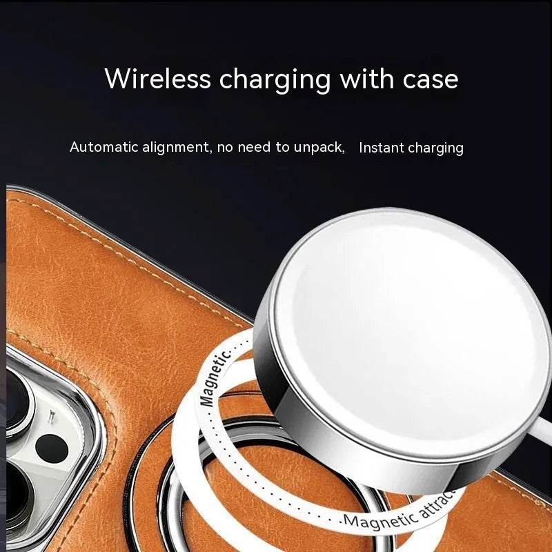 Luxury Magnetic Bracket Phone Case Business Drop-resistant Leather Case - EX-STOCK Canada