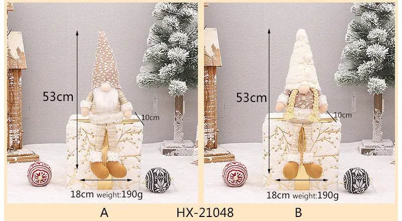 Retractable Luminous Santa Doll Rudolf Christmas Faceless Decoration Ornaments - EX-STOCK Canada