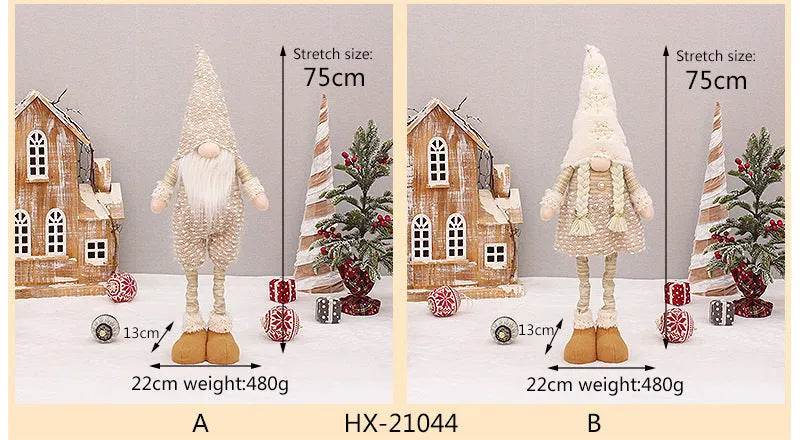 Retractable Luminous Santa Doll Rudolf Christmas Faceless Decoration Ornaments - EX-STOCK Canada