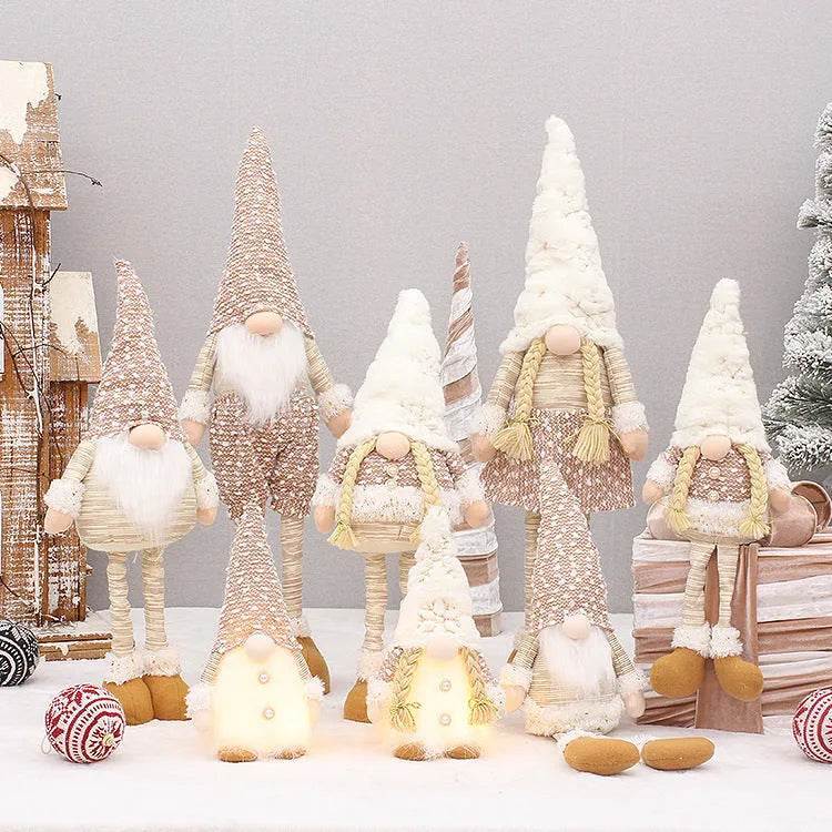 Retractable Luminous Santa Doll Rudolf Christmas Faceless Decoration Ornaments - EX-STOCK Canada