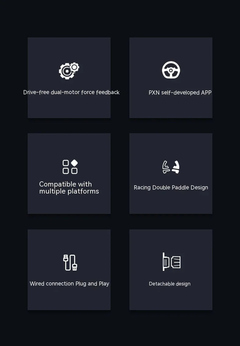 PXN V10 Game Aiming Wheel Force Feedback Racing Game Aiming Wheel Compatible With PCXBOX ONEPS4 EX-STOCK Canada