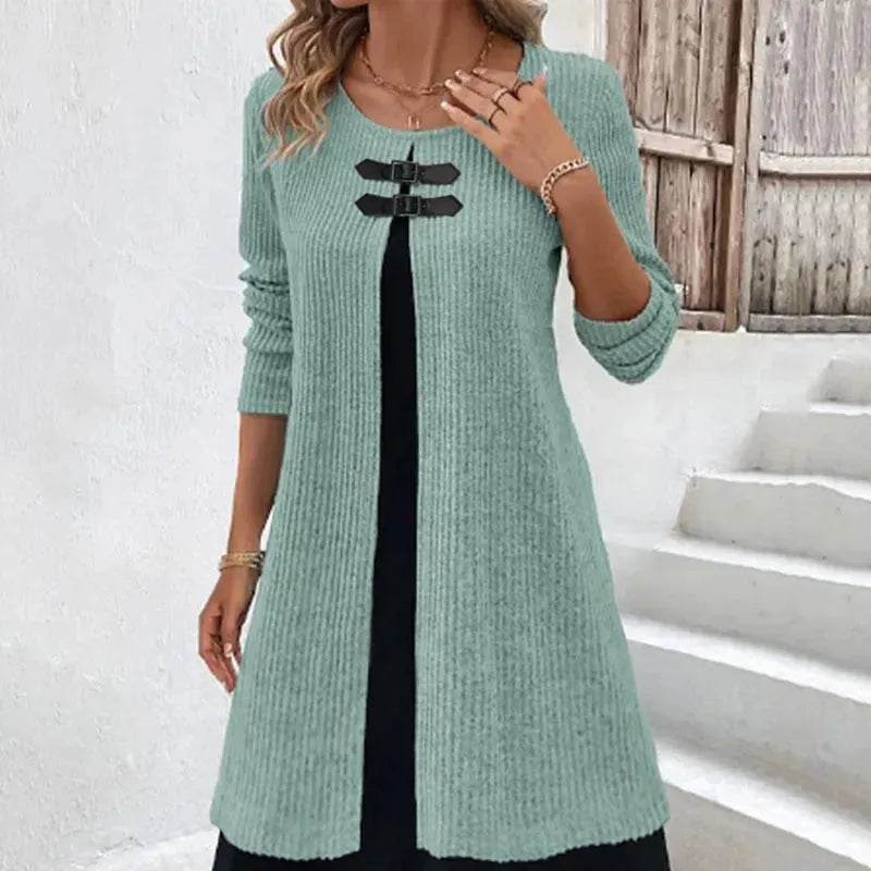 Winter Cashmere Slim Fit Midi Flared Sweater Dress - EX-STOCK Canada