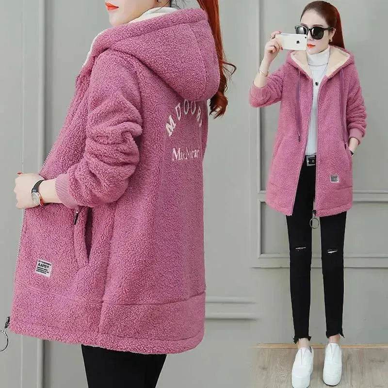 Women’s Faux Fur Coat and Jacket – Warm Autumn Winter Cardigan Wool Coat for Women - EX-STOCK Canada