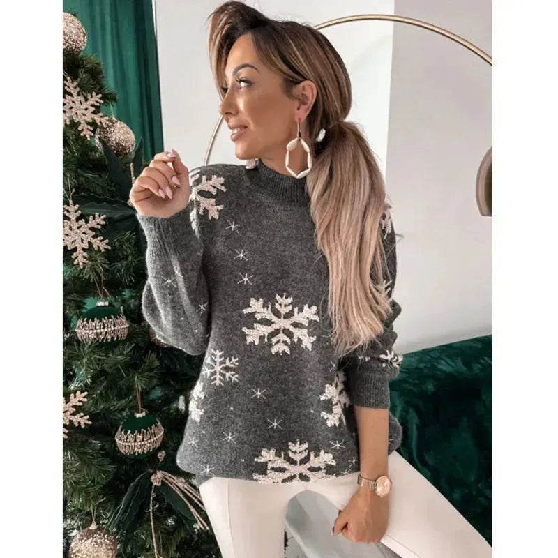 Fall Winter Knitted Cashmere Crewneck Ugly Christmas Sweater Pullover for women - EX-STOCK Canada