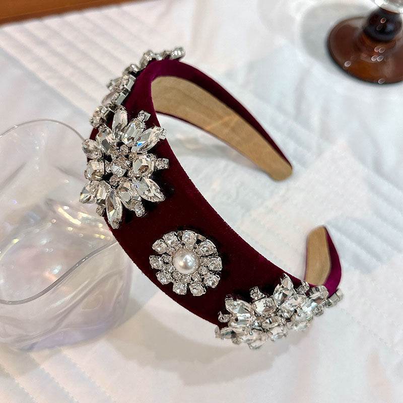 Retro Baroque Pearl Rhinestone Headband - EX-STOCK Canada