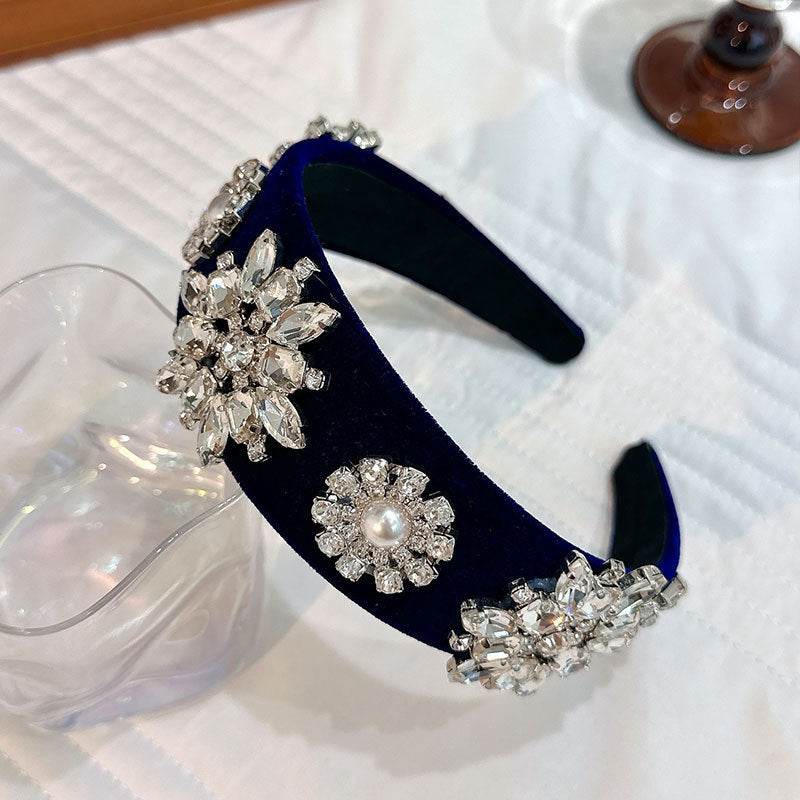 Retro Baroque Pearl Rhinestone Headband - EX-STOCK Canada