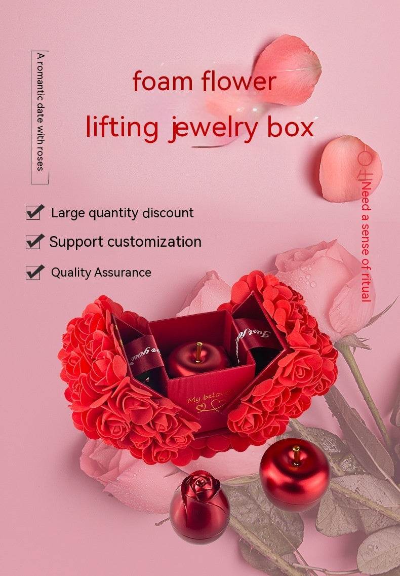 Valentines Day Gift Soap Rose Gift Box Crystal Pendant Necklace Eternal Flower Jewelry Box Set Wedding Birthday Gift For Girlfriend - EX-STOCK Canada